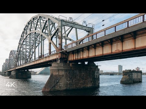 Walk Along the Daugava Promenade in Riga, Latvia - ASMR [4K]
