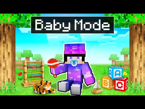 We Played Minecraft In BABY MODE! in Minecraft With @Shivang02