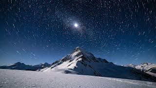 Mountain Snow Galaxy Timelapse Video