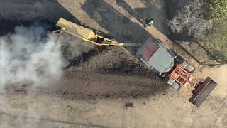 Aerial Drone Footage of Compost Manufacturing at TurfNet SA