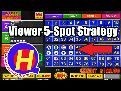 Testing a Viewer's Four Card KENO 5-Spot Strategy at Cosmo!