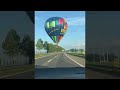 Hot Air Balloon Landing Close to the Road || ViralHog