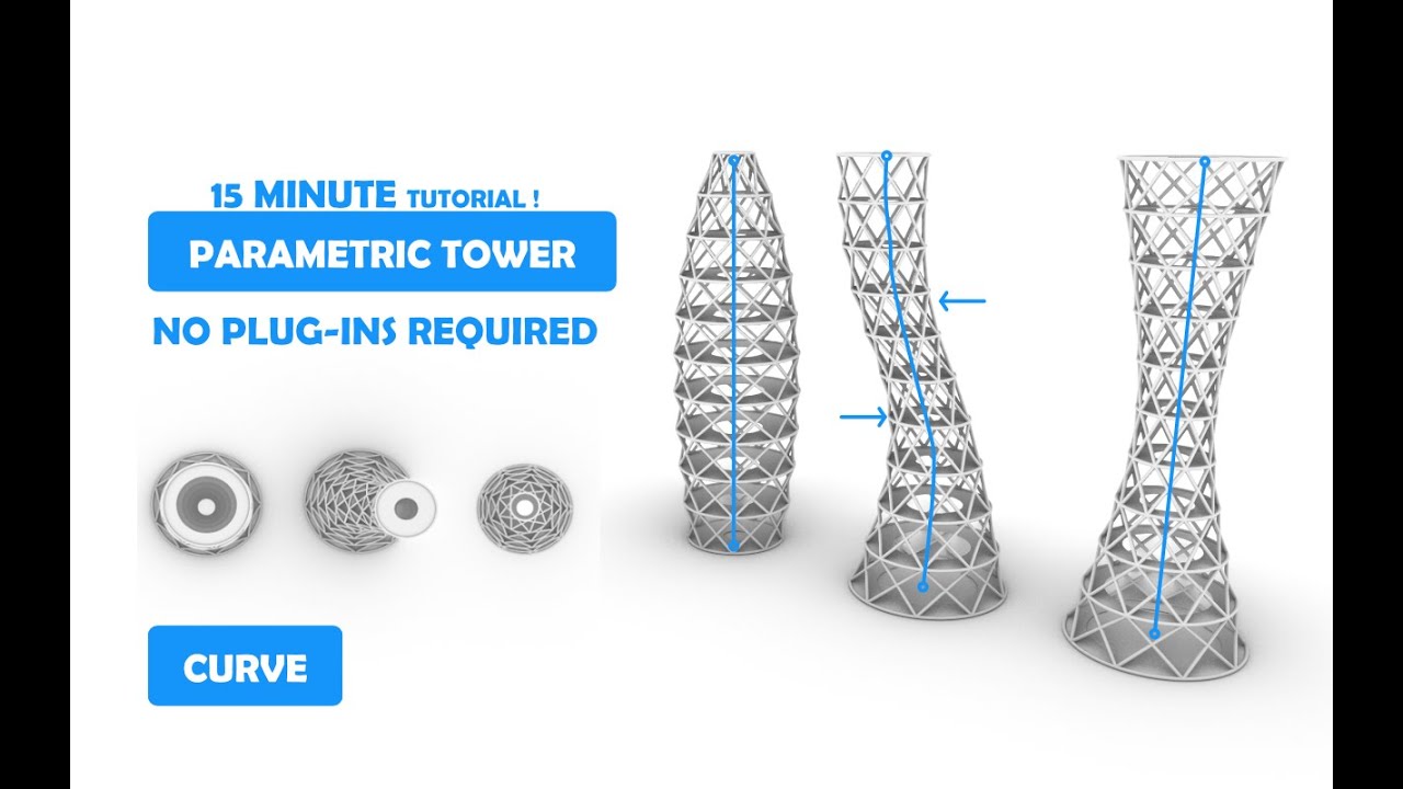 Rhino Grasshopper FUNDAMENTAL series - 2. Curve - 1 Parametric Tower
