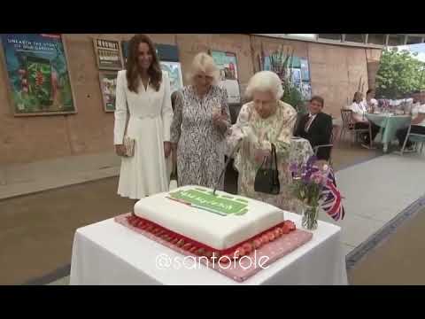Santo fole Rainha Elizabeth e o bolo de Santo Antônio