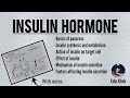 Insulin Hormone | Synthesis, Metabolism, Action, Effect, Mechanism || Endocrine Physiology