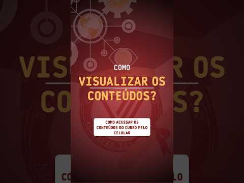 Como visualizar os conteúdos das aulas pelo celular