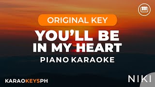 Download lagu You'll Be In My Heart - NIKI (Piano Karaoke) mp3