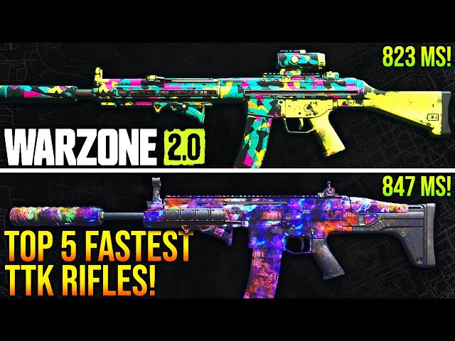 Fastest Assault Rifle Top 5 Warzone 2 assault rifle loadouts with the fastest long-range TTK ...