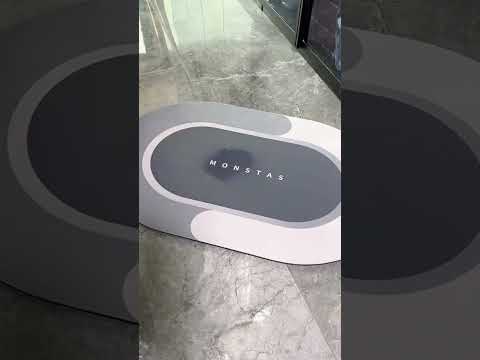 Tapete Absorvente Antiderrapante de Secagem Rápida Para Banheiro Bathroom Cores Sortidas