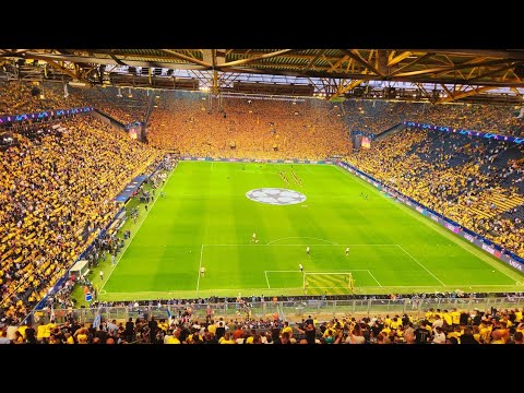 Champions league semi-final in the biggest stadium in Germany. Borussia Dortmund vs Paris SG