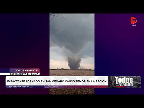 Impresionante tornado tocó tierra en San Genaro, Santa Fe