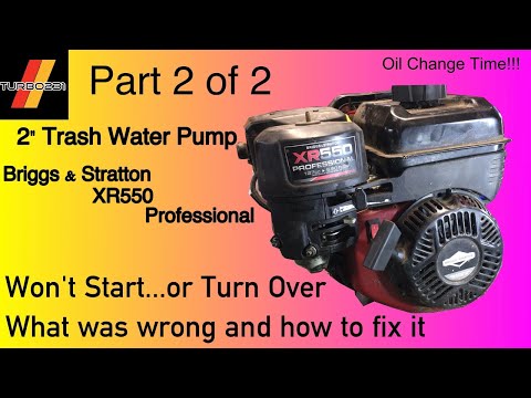 Water Pump Carburetor Cleaning...what's wrong and how to fix it, Part 2 - Briggs XR550