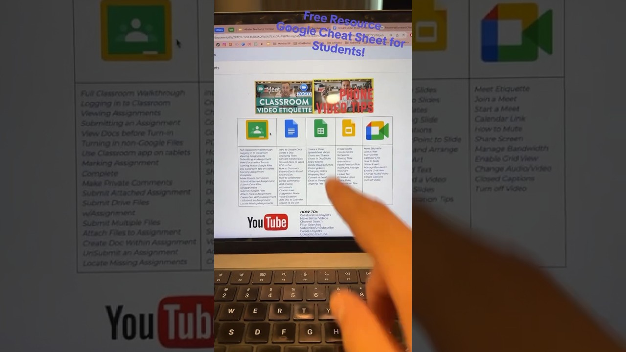 Free google cheat sheet for students! #teachers #back2school