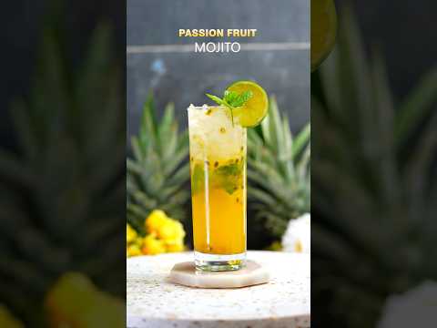 Passion Fruit Mojito ❤️‍🔥🌴 #cocktail #alcoholicdrink #mojito #cocktail #passionfruit