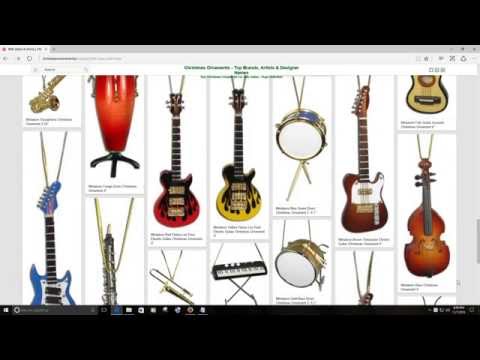 BHB Glass & More Christmas Ornaments - Musical Instruments