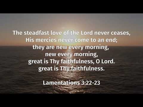 The steadfast love of the Lord never ceases (lyric video)