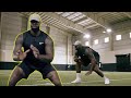 O Line Drills With Tyron Smith To Improve Run Blocking Footwork Pass Pro