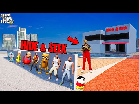 Franklin & Shinchan Playing Hide & Seek With VIRAT KOHLI in Indian Driving 3D in GTA 5 Telugu