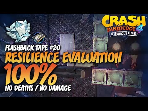 Crash Bandicoot 4: Resilience Evaluation 100% Run - Flashback Tape #20 (No Deaths / No Damage)