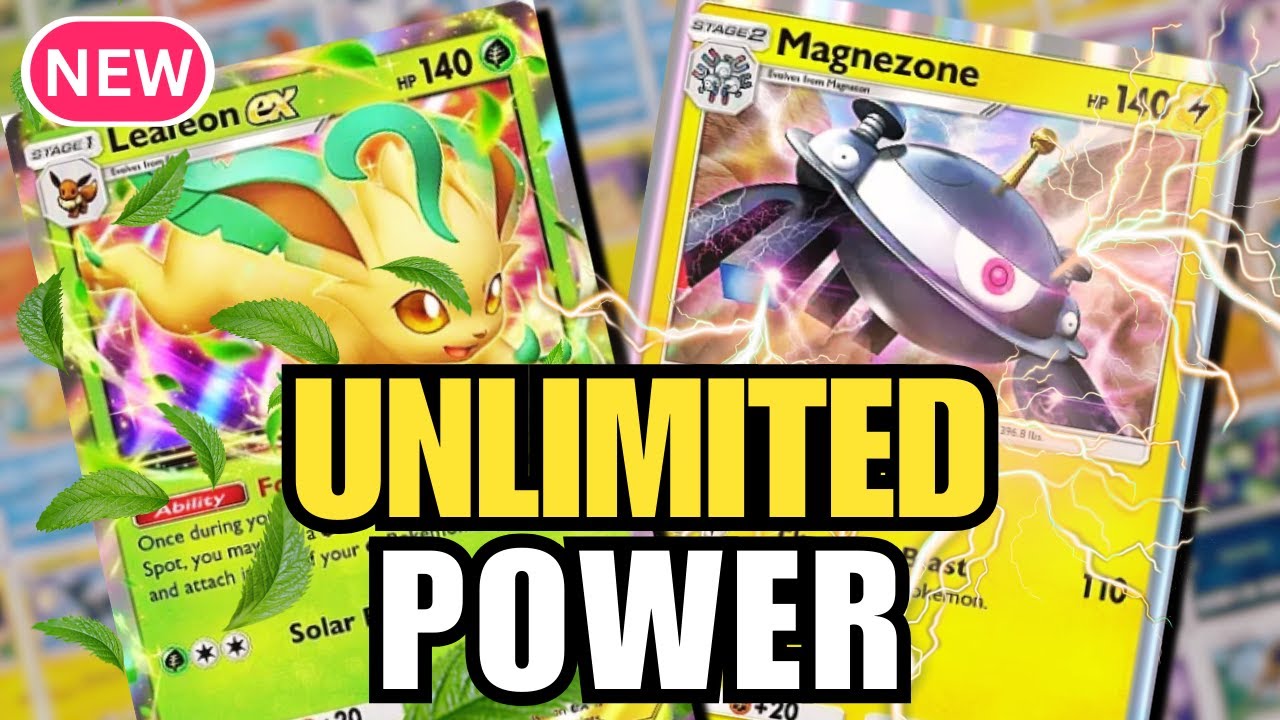 ⚡ Magnezone + Leafeon EX = INFINITE ENERGY?! (Must-See Combo!) 🍃