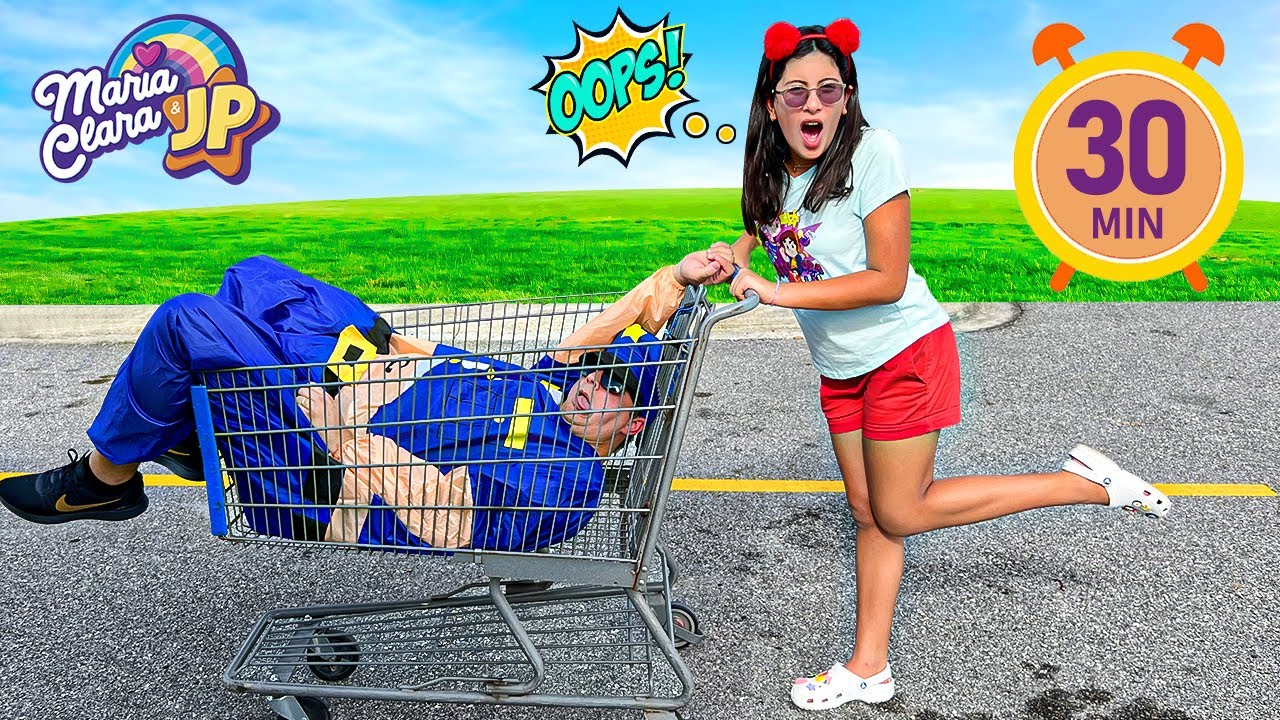 Maria Clara e JP nas histórias mais engraçadas e divertidas com o Policial Atrapalhado