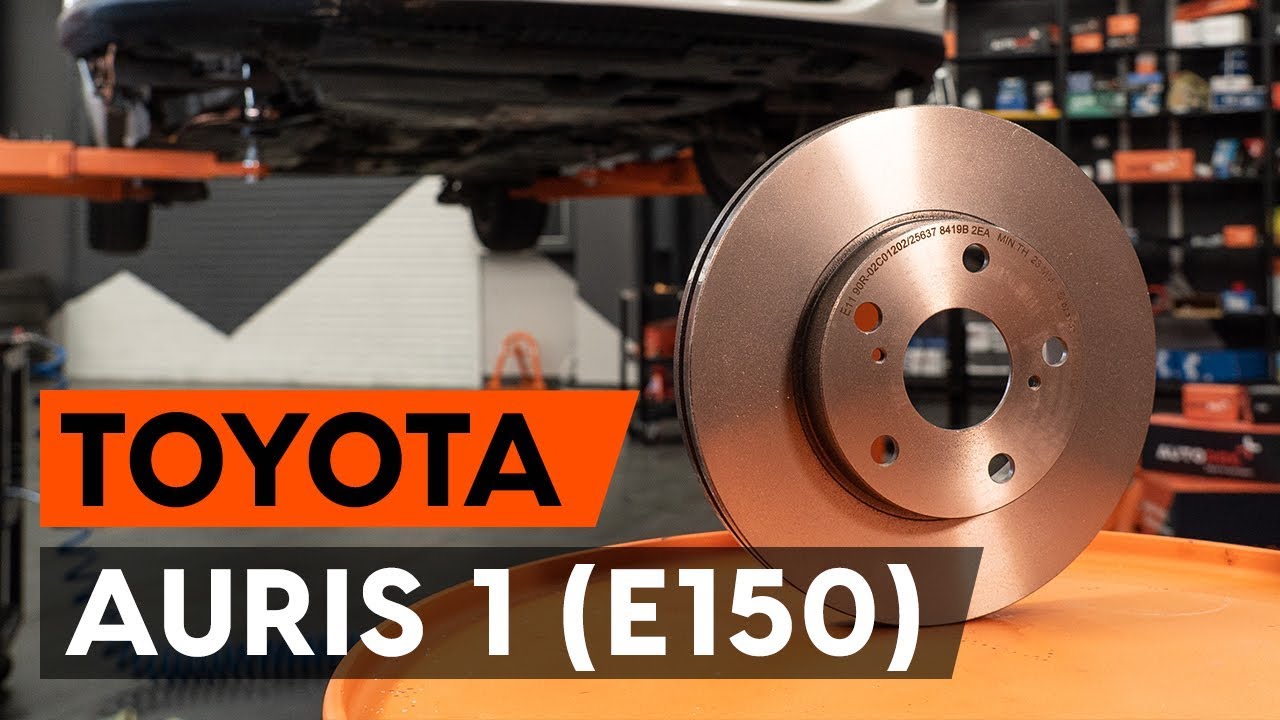Como mudar discos de travão da parte dianteira em Toyota Auris E15 - guia de substituição