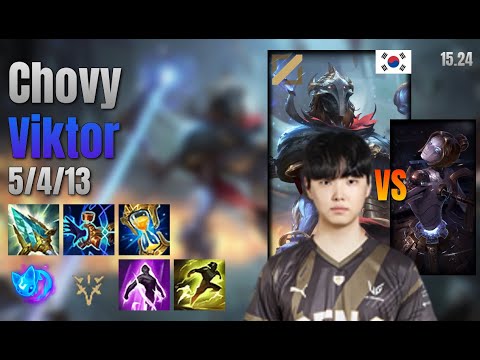 Chovy Mid Viktor vs Orianna lol KR solo rank Full Game 15.24 | 쵸비 빅토르 vs 오리아나