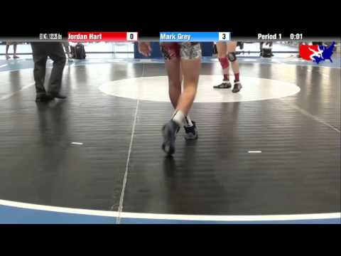 Jordan Hart vs. Mark Grey at 2013 Junior Nationals - FILA - FS