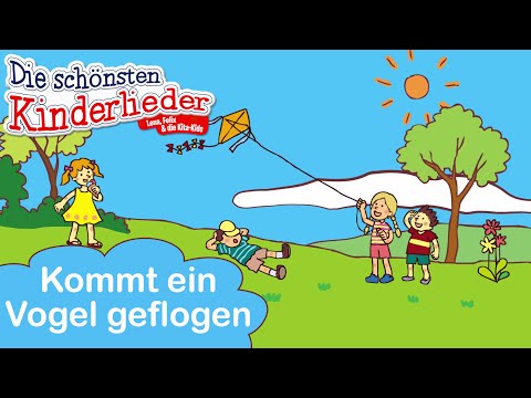Kommt ein Vogel geflogen | Kinderlied mit Text zum mitsingen