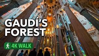 Sagrada Família 4K Walk | Inside Gaudí's Basilica, Stained Glass & Facades | Bar