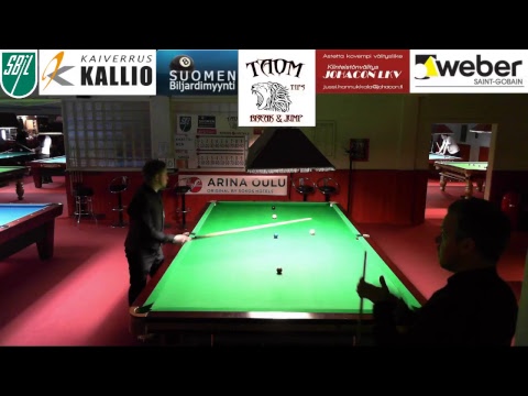 Nordic Snooker Championship Oulu 2018, Last 16,  Antti Mannila FIN vs Esa Kaikumaa FIN
