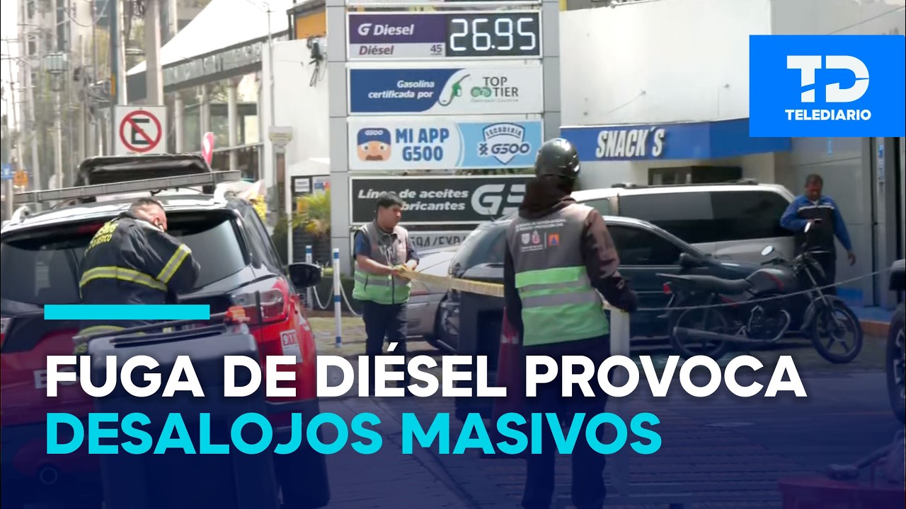 INE suspende actividades presenciales y desaloja a personal por fuga de diésel en gasolinera vecina