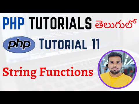 PHP Tutorials in Telugu Lesson 11 How to use String Functions