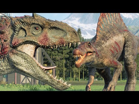 JP3 SPINOSAURS VS INDOMINUS REX - Jurassic World Evolution 2