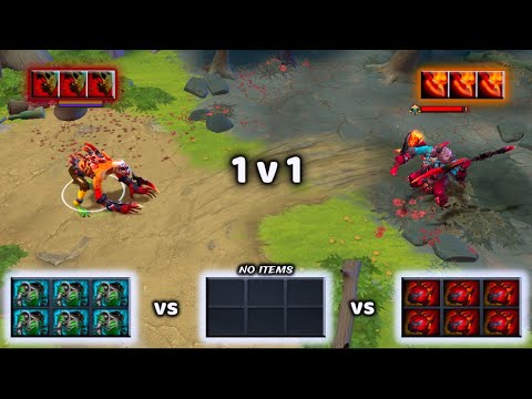 Lifestealer  vs Huskar | Same items and without items | 1v1 who wins??