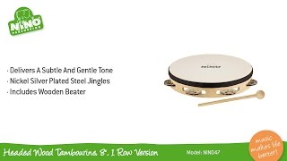 Headed Wood Tambourine, 8