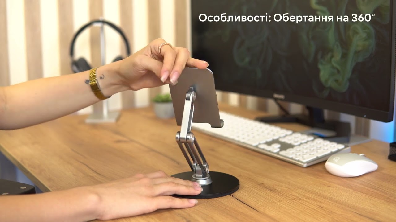 Підставка для смартфона/планшета OfficePro MS580G (Grey) video preview