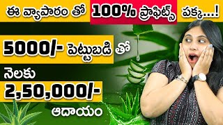 Earn 2.5 Lakhs Per Month In Aloevera Business- How To Start Aloevera Business | Investment & Profits