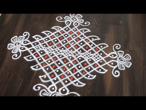 Margazhi Special : Beautiful Sikkukolam using 10*2-2 Straight dots