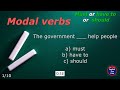 #quiz Modal verbs _ Must, have to, should