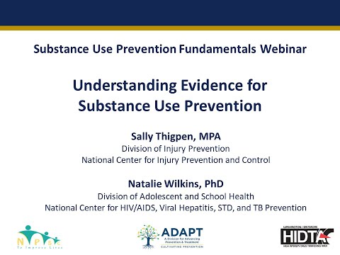 Understanding Evidence for Substance Use Prevention Webinar