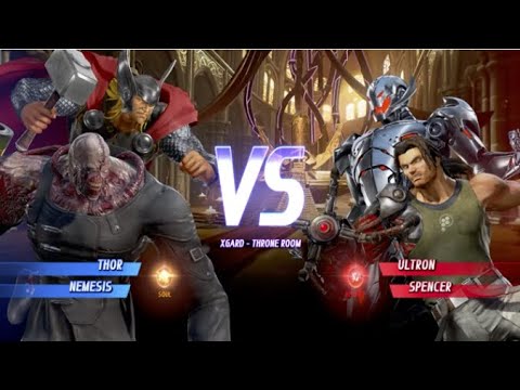 MARVEL VS. CAPCOM: INFINITE Thor and Nemesis vs Ultron and Spencer
