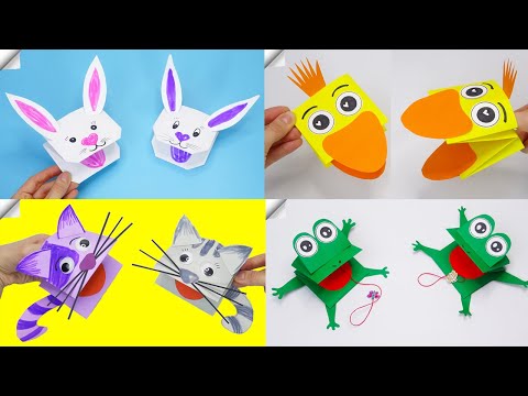 Moving paper toys How to make a paper duck Paper puppet