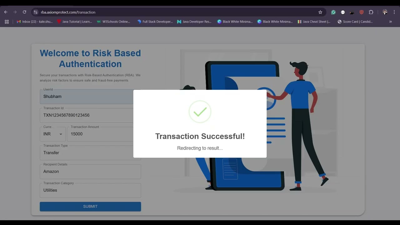 Risk Based Authentication Transaction
