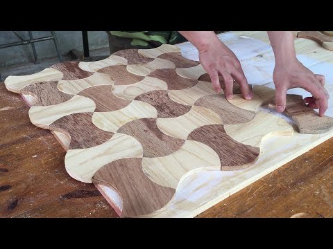 Amazing Creative Smart Woodworking Ideas - Handcrafted Pine Wood Dining Table with Curved Bow Tops