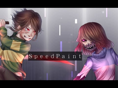 (Speedpaint) Glitchtale Chara vs Betty