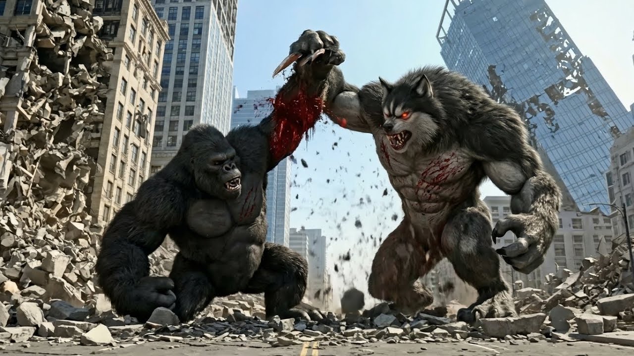 KONG vs TITAN WEREWOLF (2026): City-Shattering Showdown!