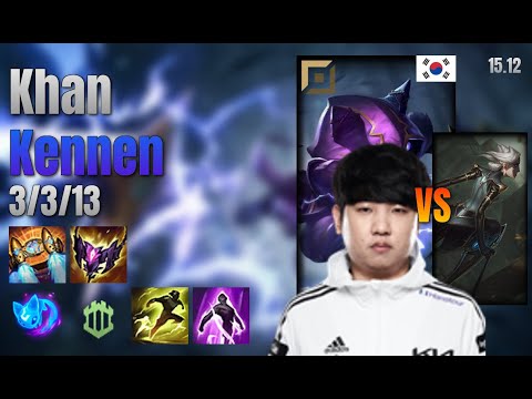Khan Top Kennen vs Camille lol KR solo rank Full Game 15.12 | 칸 케넨 vs 카밀