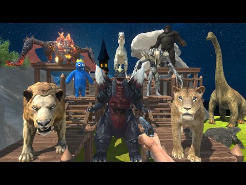 Night of the Hunter Evolution Godzilla & Lava Dragon Vs Fps avatar - Animal Revolt Battle Simulator