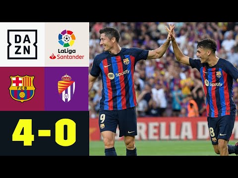 Lewy & Pedri knipsen! Barca-Duo sorgt für 1. Heimsieg: FC Barcelona - Valladolid 4:0 | LaLiga | DAZN